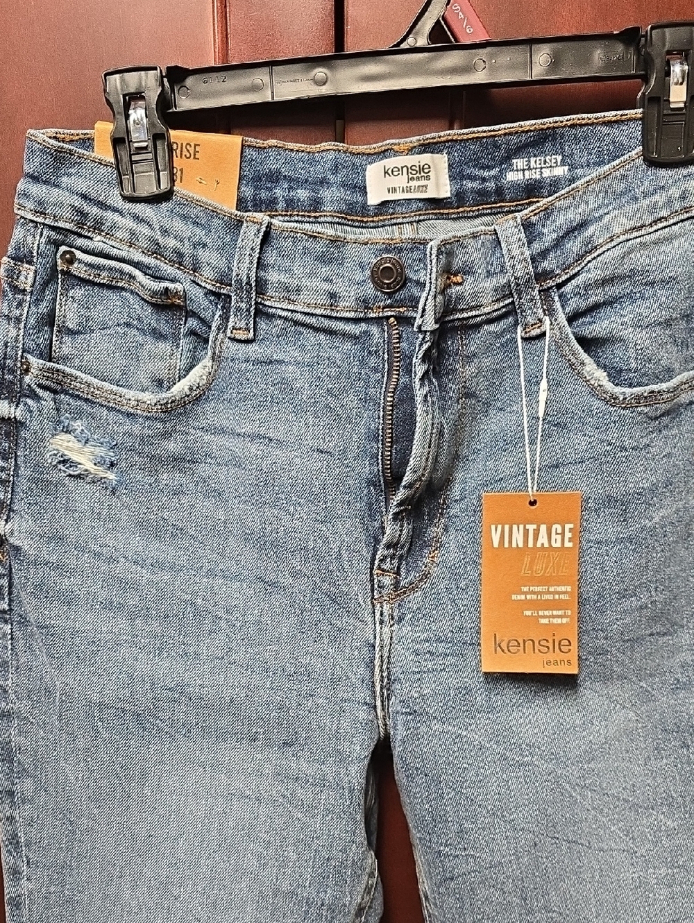 NWT. Kensie Medium Light Blue Ankle Skinny Jeans Size 12/31 - Picture 8 of 8